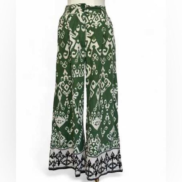 HAUTE HIPPIE Wide Leg Ikat Inspired Print Pants *NEW* - Picture 1 of 11